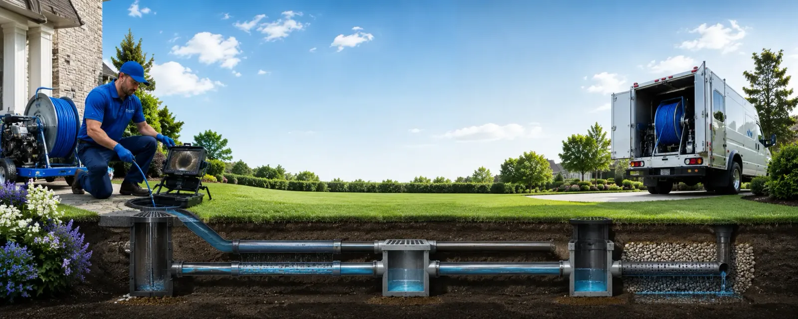Outdoor drain cleaning information for Yorkshire, OH